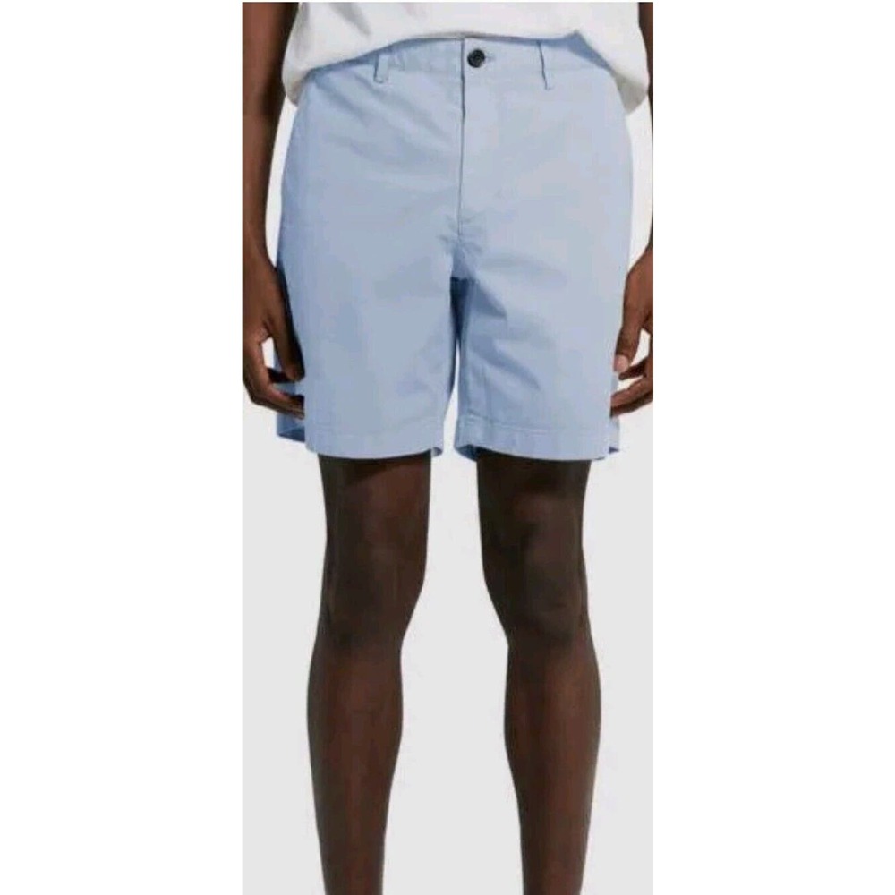 Theory Light Blue Men's Flat Front Shorts